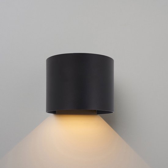 Wandlamp Zwart - Up & Down - Dimbaar - 6 watt - Lumen - 1800-3000 ...