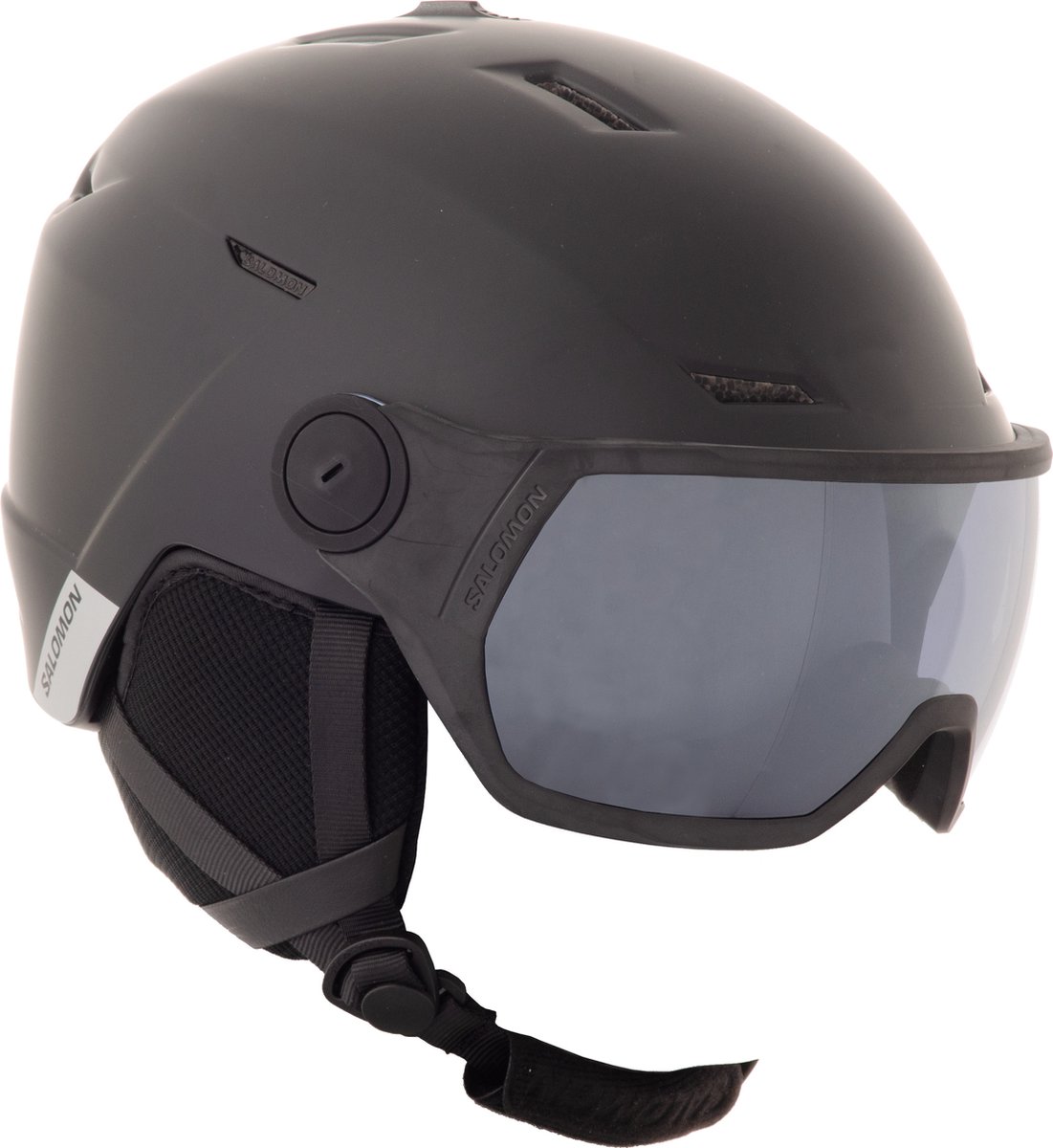 Casque De Ski Salomon Pioneer LT Visor Mixte Noir Mat Taille 53-56 Cm (s)