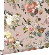 ESTAhome behangpapier vintage bloemen oudroze - 139367 - 0,53 x 10,05 m