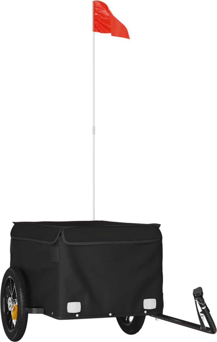 vidaXL - Fietstrailer - 30 - kg - ijzer - zwart