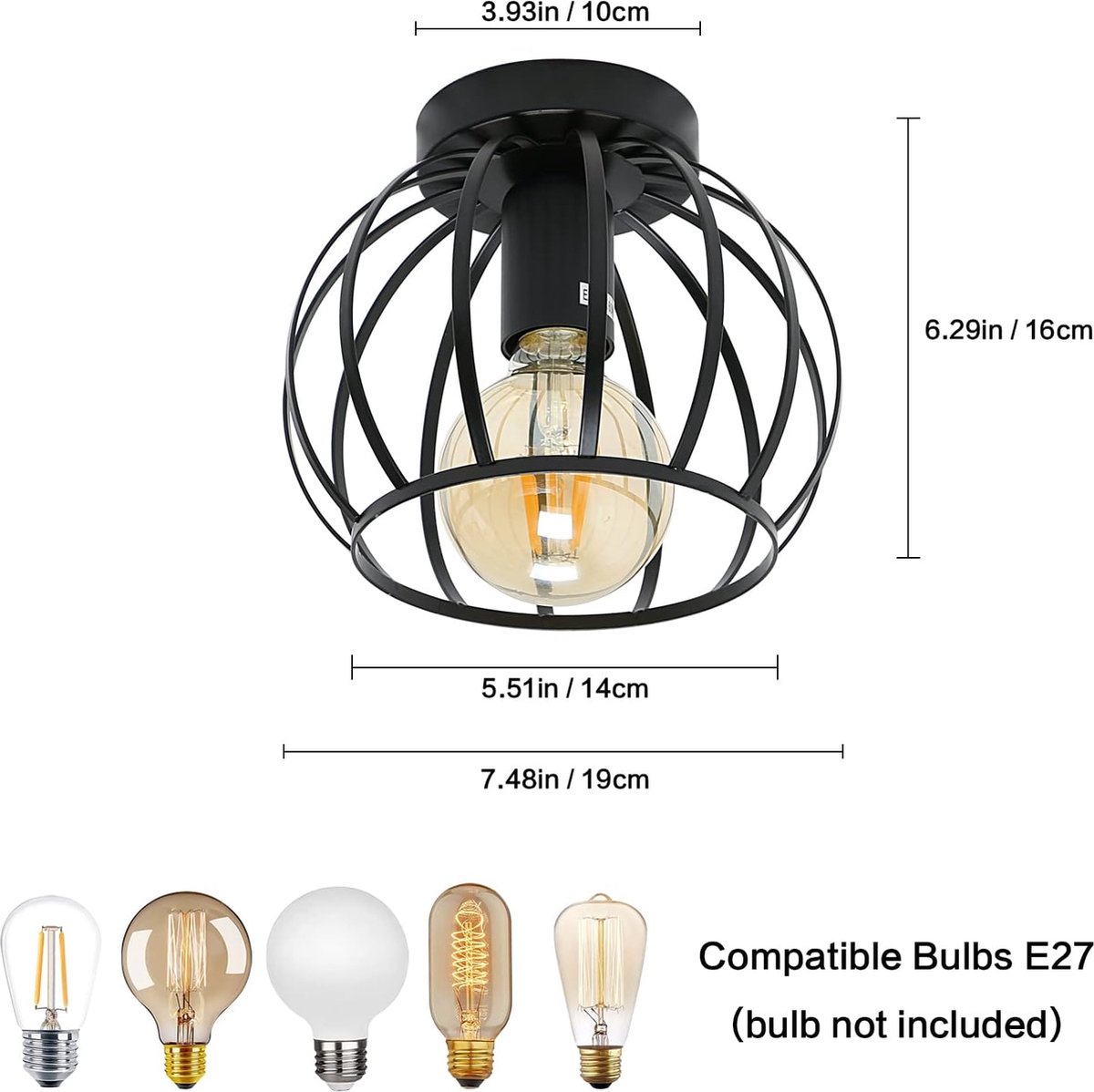 Industriële Spot / Opbouwspot / Plafondspot Zwart Met Hout Kantelbaar 3 Lichts Tommy Industriele Industrie Industrial E14 Binnenverlichting Lamp