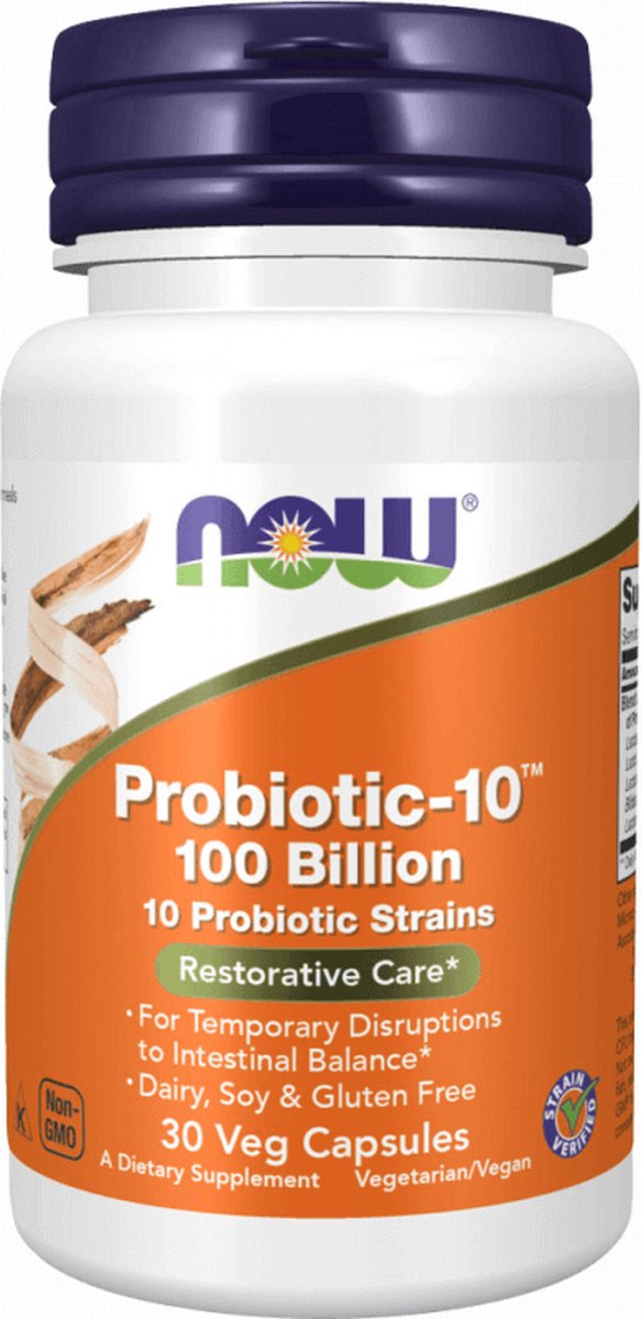 NOW Foods - Probiotic-10, 100 Billion - 30 vegacaps