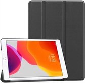 Tri-Fold Book Case - geschikt voor iPad 10.2 (2021) Hoesje - Zwart
