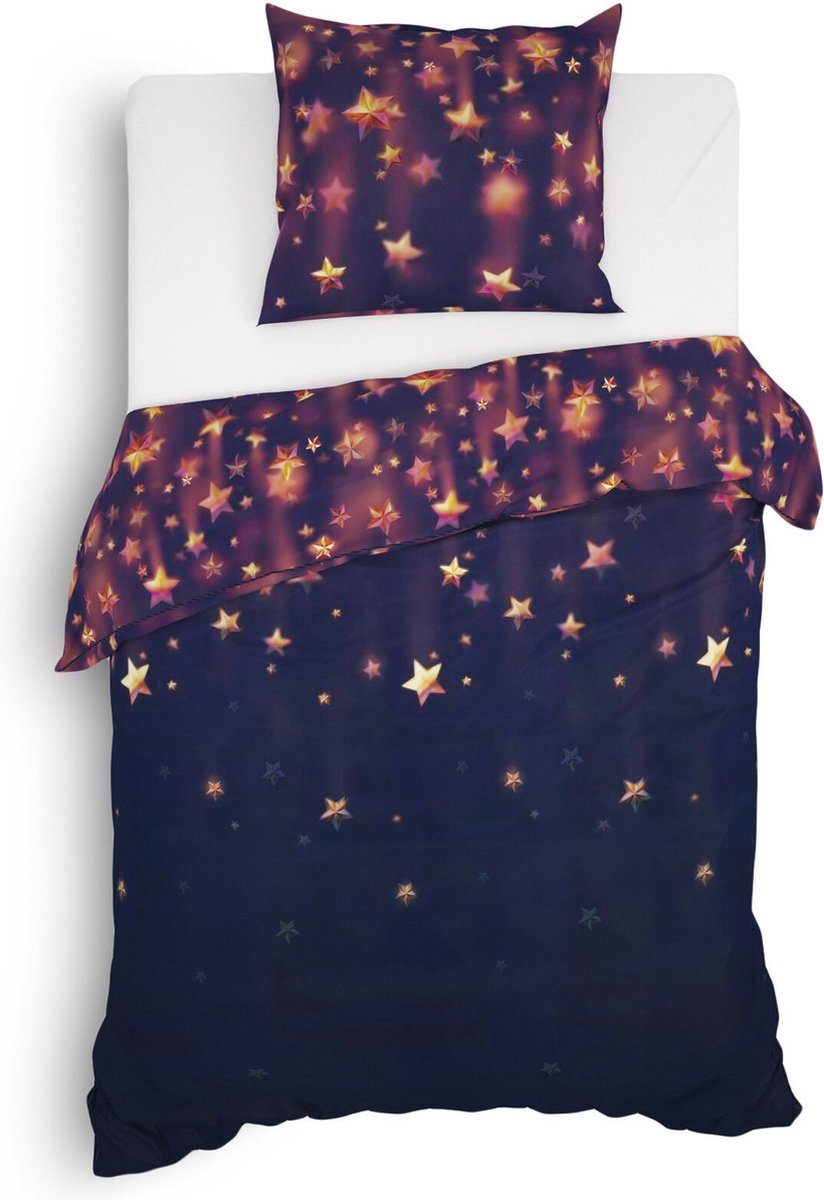 Heckettlane Lilou - Flanel - Dekbedovertrek - Lits-jumeaux - 240x200/220 cm - Night Purple