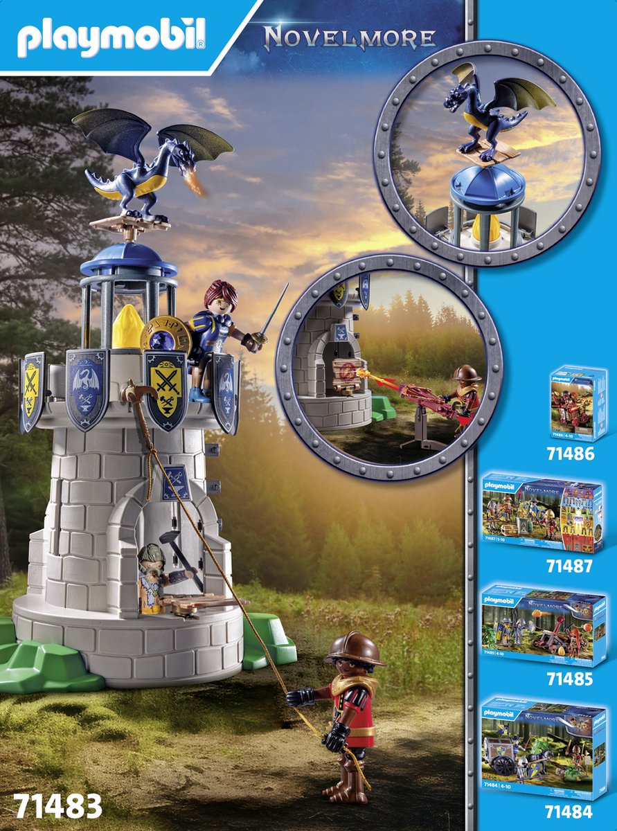 PLAYMOBIL Novelmore Riddertoren met smid en draak - 71483 — afbeelding 10