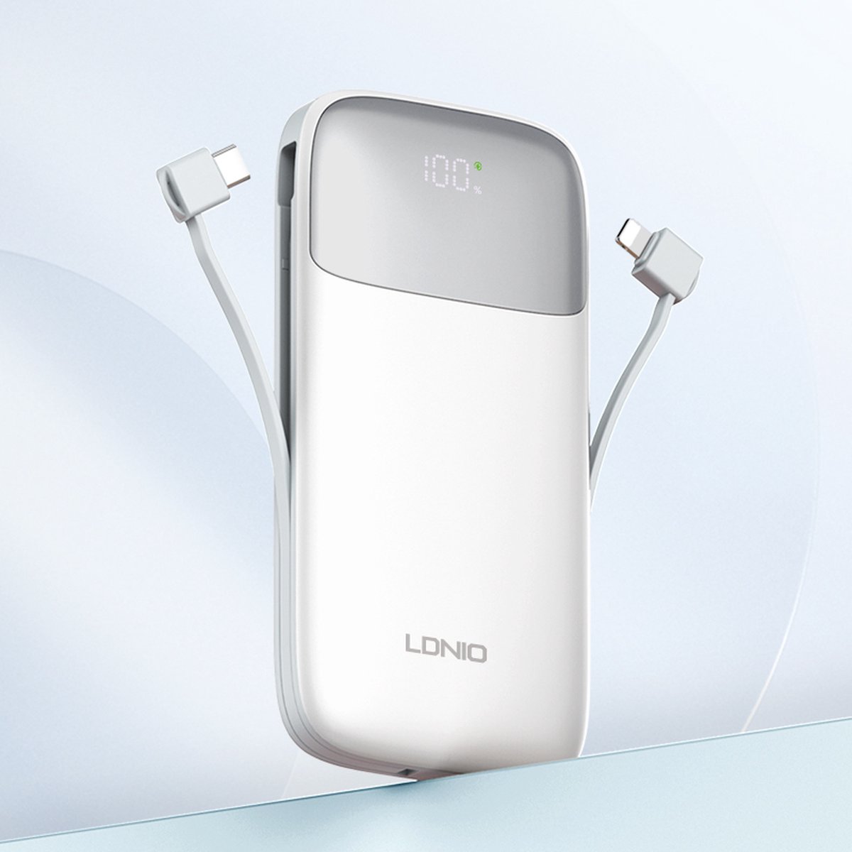 PowerBank 20000mAh USB-C snellaad-powerbanks PQ20 slim LED-display Ingebouwde oplaadkabel Power Bank