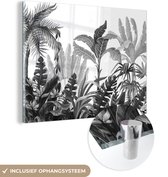 MuchoWow® Peinture sur verre 160x120 cm - Peinture sur verre acrylique - Design - Jungle - Feuilles - Photo sur verre - Peintures