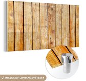 MuchoWow® Peinture sur verre 40x20 cm - Peinture sur verre acrylique - Bois - Etagère - Sol - Photo sur verre - Peintures