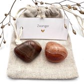 Sac 'Enceinte' - Agate (pierre précieuse, grossesse, 9 mois, naissance, accouchement, bébé)