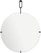 INSPIRE - Ronde spiegel MEDAL - Ø 30 cm - hangende spiegel - metaal - zwart