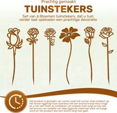 Tuindecoratie- Cortenstaal-Tuinsteker-Tuinbeeld-Tuindecoratie voor buiten-Bloemen-Rozen-1.5 mm Dik- Metalen Tuindecoratie-Roos