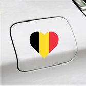Bumpersticker - 12x11 - Hart Vlag België