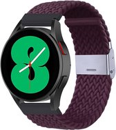 By Qubix Braided nylon bandje - Donkerpaars - Xiaomi Mi Watch - Xiaomi Watch S1 - S1 Pro - S1 Active - Watch S2