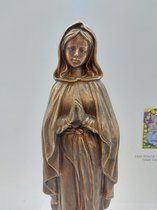 Beeld Heilige Maria van Lourdes / Madonna / bronskleurig / polystone 30 cm
