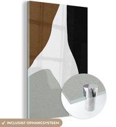 MuchoWow® Glasschilderij 80x120 cm - Schilderij acrylglas - Minimalisme - Design - Vormen - Foto op glas - Schilderijen