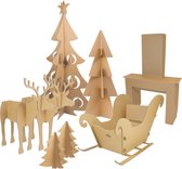 Kartonnen Kerst feestdagenpakket - Kerst decoratie - Scholenpakket - Decoratie voor op school - Voordeelpakket - KarTent