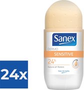 Sanex Dermo Sensitive Lactoserum 24H Anti-Transpirant Roller 50 ml - Voordeelverpakking 24 stuks
