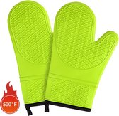 Livano Siliconen Ovenwanten - Ovenhandschoenen - Hittebestendig - BBQ - Barbecue Handschoenen - Groen