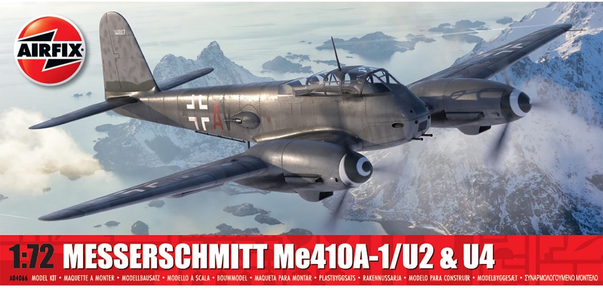 Airfix Modelbouwpakket Militaire voertuigen - 04066 Messerschmitt Me410A-1/U2 and U4 Plastic - 1:72 - Modelbouw