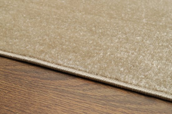Tapiso Tapis de Couloir Mono Beige Uni Tapis de Couloir à Poils Ras Taille - 100x1500