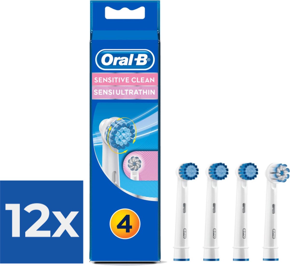 Oral-B Sensitive EBS17 - opzetborstel (4 stuks) - Voordeelverpakking 12 stuks