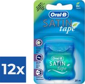 Oral-B Satin flosdraad - 25 m - Flosdraad - Voordeelverpakking 12 stuks