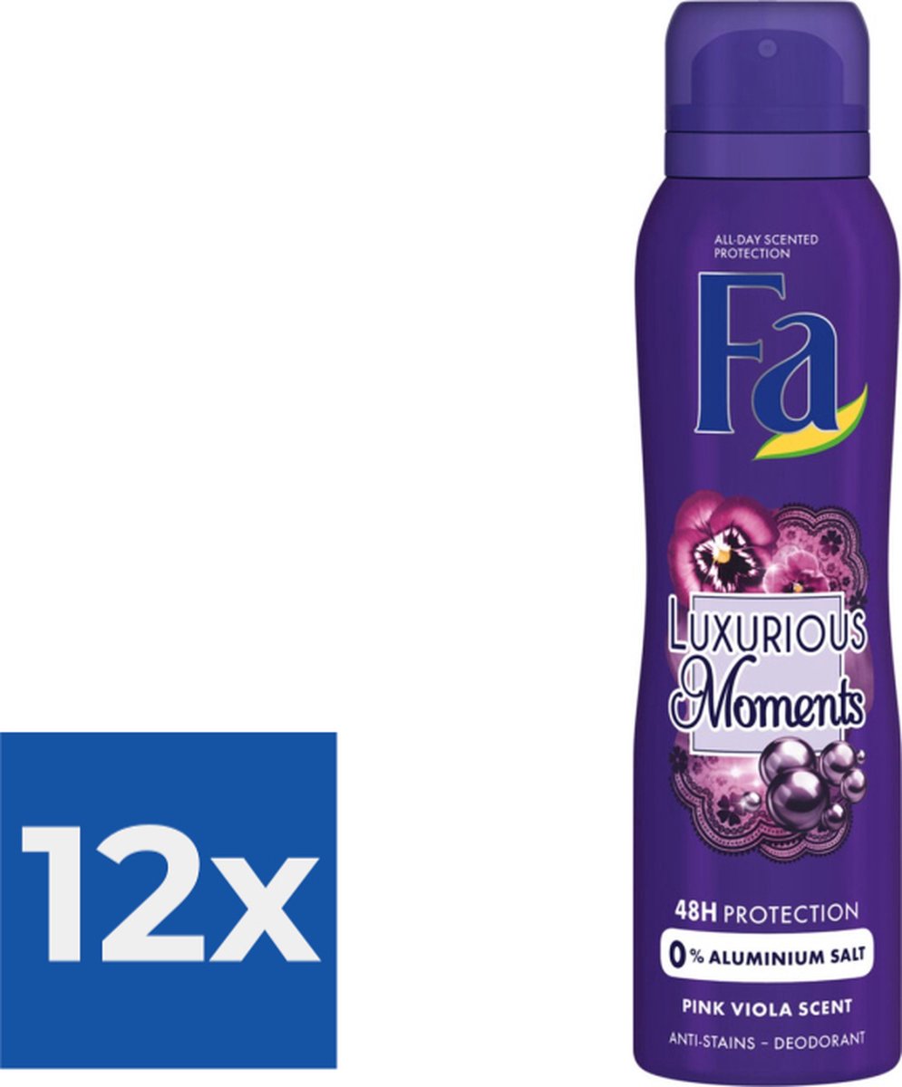 Goedkoopste Fa Luxurious Moments Deodorant Spray 150ml - Voordeelverpakking 12 stuks