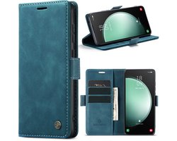 Solidenz Hoesje - Geschikt voor Samsung Galaxy S23 FE - Urban Book - Blauw