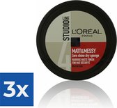 L'Oréal Paris Studio Line Matt & Messy Zero Shine Dry Sponge - 150 ml - Voordeelverpakking 3 stuks