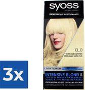 SYOSS Color baseline Lighteners 13-0 Ultra Plus Lightener Haarverf - 1 stuk - Voordeelverpakking 3 stuks