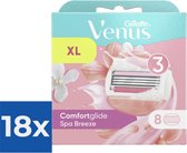 Gillette Venus Comfortglide Spa Breeze Scheermesjes voor Vrouwen - 8 navulmesjes - Voordeelverpakking 18 stuks
