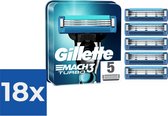 Gillette Scheermesjes Mach3 Turbo 5 stuks - Voordeelverpakking 18 stuks