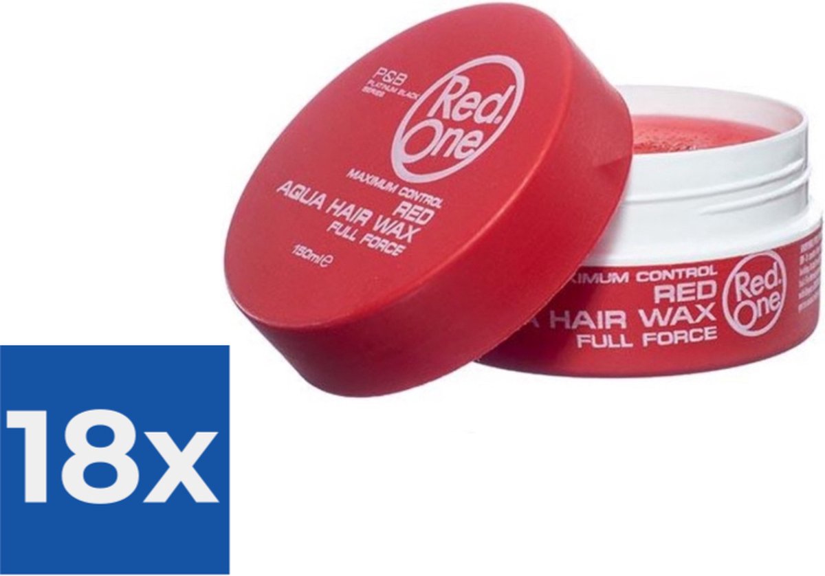 Red One Red Aqua Hair Wax - 150 ml - Voordeelverpakking 18 stuks