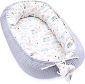 Baby Nest voor pasgeborenen/baby's, Cocon, Handgemaakte dubbelzijdige Oeko-Tex katoenen bedbumper.