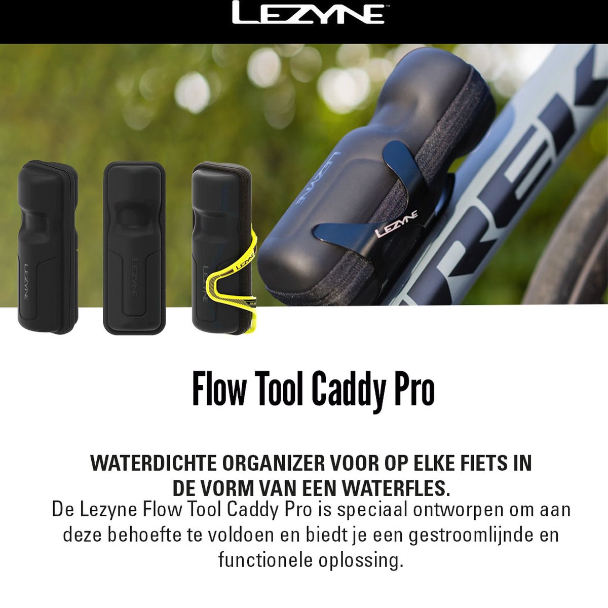 Lezyne Flow Tool Caddy Pro - Slanke, waterfles-vormige organizer - Duurzaam  én... | bol