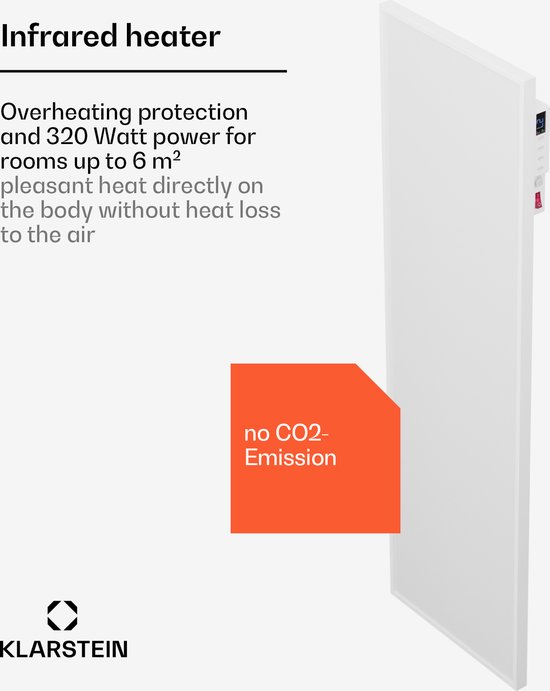 Infraroodverwarming thermostaat met inbouw schakelaar