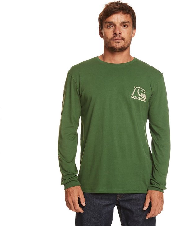 Quiksilver The Original Tee T-shirt Met Lange Mouwen Groen S Man