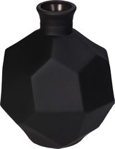 Dizayner - Glazen Vaas | 16x16x18cm | Gerecycled glas - Zwart - Bloemenvaas