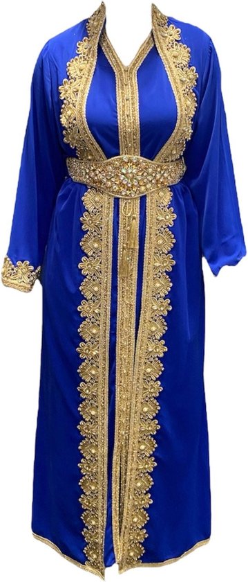 Robe de soirée Takchita | robe de bal 3 pièces | Bleu