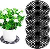 Plantenstandaard, bloempot, standaard, drainage mesh, rond, rooster, van kunststof, voor binnen, bonsai, buiten, schaal, tuin, plantenbak, 20 cm, 4 stuks