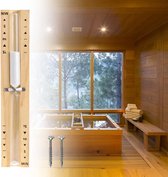 Zandloper, sauna-timing, accessoires, timer, 15 minuten, keukentimer, hittebestendig sauna, zandloper, klok van hout, wit zand