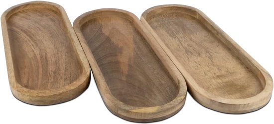 Set van 20 houten dienbladen voor het serveren van kaas, snacks en