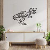 Wanddecoratie T-Rex Dinosaurus - Muurdecoratie Dino - Muurdecoratie Hout - Wanddecoratie Hout - Muurdecoratie Woonkamer - Wanddecoratie Woonkamer - Wanddecoratie Dieren - Wanddecoratie Dinosaurus - Wall Line Art - 82.5 x 59 cm