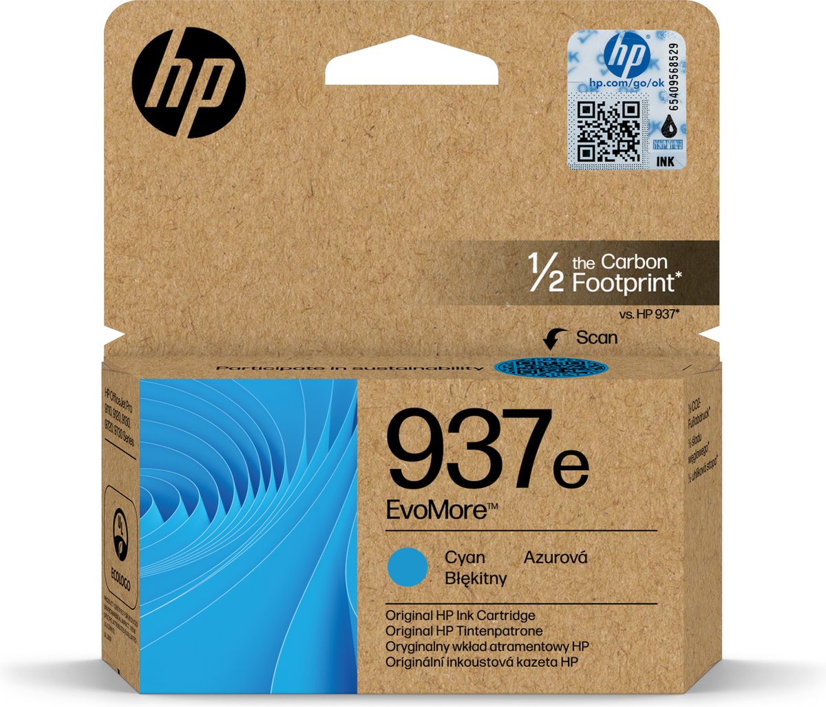 Inktcartridge hp 4s6w6ne 937e evomore blauw | 1 stuk