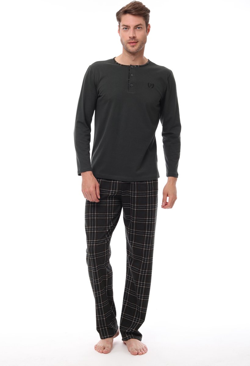 Pijadore - Heren Pyjama Set, Lange Mouwen - M