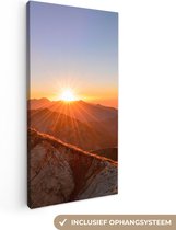 Tableau sur toile Berg - Paysage - Soleil - 20x40 cm - Décoration murale