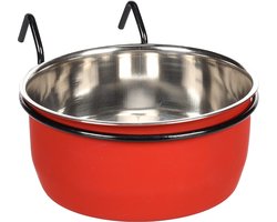 Flamingo Avaro - Eet- En Drinkpot Knaagdier;vogel - Eet- Drinkpot Avaro Haak 13cm Rood/ Zwart 580ml - 1st - 131048 - 1st