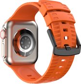 Bracelet en Siliconen - convient pour Apple Watch Series 1/2/3/4/5/6/7/8/9/SE avec une taille de boîtier de 38 mm / 40 mm / 41 mm - orange