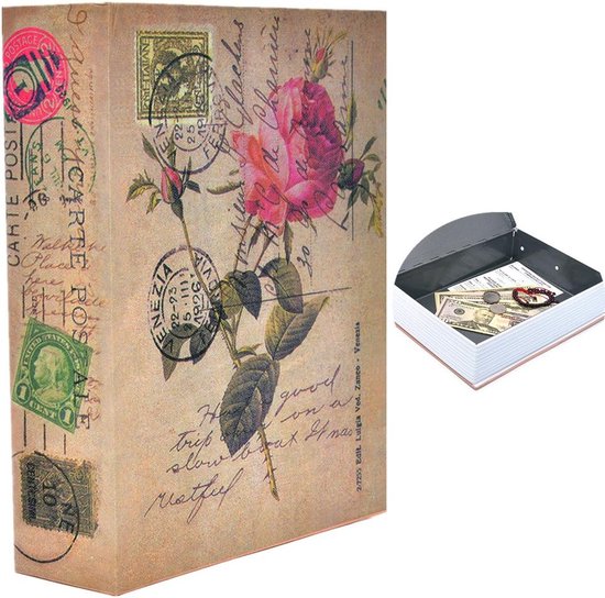 Coffre-Fort Livre Secret Avec Serrure à Combinaison - Cachette Pour Argent, Bijoux, Clés - Dimensions 18x11.5x5.5 Cm (Noir)