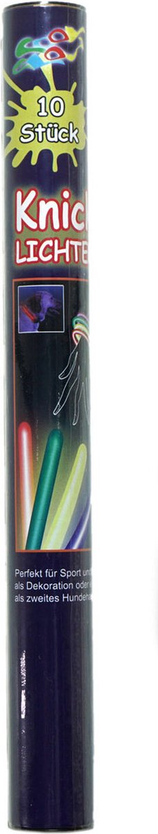 TopTen Glow in the dark sticks - 10x sticks van 20 cm - multi kleuren breaklights